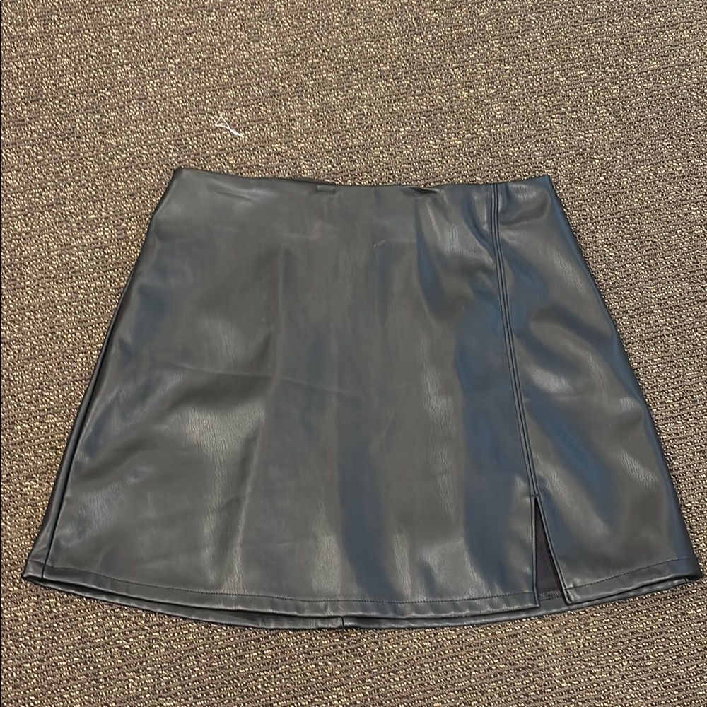 Hollister Black A-Line Mini Skirt with Slit